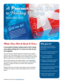 A to Holiday Mailings Procrastinator’s Guide it!