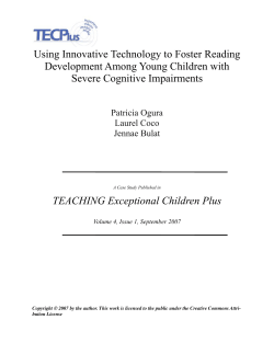 Using Innovative Technology to Foster Reading Development Among Young Children with