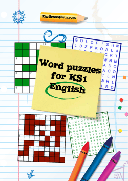 Word puzzles for KS1 English
