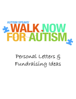 Personal Letters &amp; Fundraising Ideas