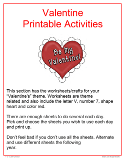 Valentine Printable Activities