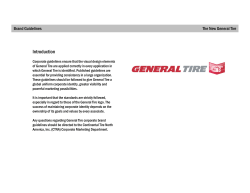 Introduction Brand Guidelines The New General Tire