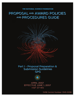 PROPOSAL      AWARD POLICIES PROCEDURES GUIDE Submission Guidelines