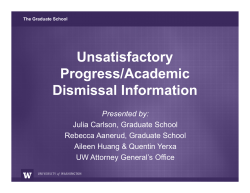 Unsatisfactory Progress/Academic Dismissal Information