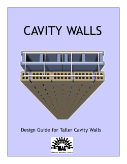 CAVITY WALLS Design Guide for Taller Cavity Walls