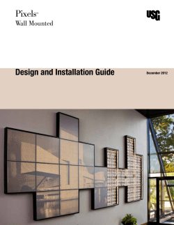 Pixels Design and Installation Guide Wall Mounted December 2012