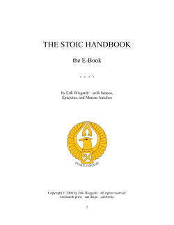 THE STOIC HANDBOOK the E-Book by Erik Wiegardt – with Seneca,
