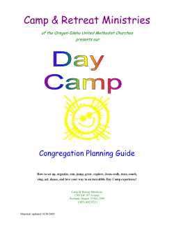 Camp &amp; Retreat Ministries Congregation Planning Guide