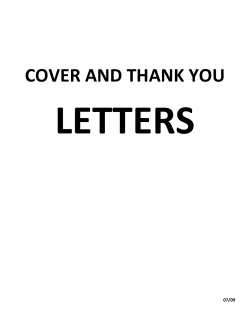 LETTERS  COVER AND THANK YOU 07/09
