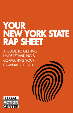 YOUR NEW YORK STATE RAP SHEET A GUIDE TO GETTING,