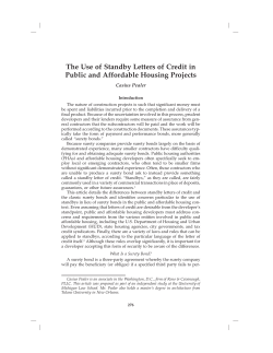 The Use of Standby Letters of Credit in Casius Pealer