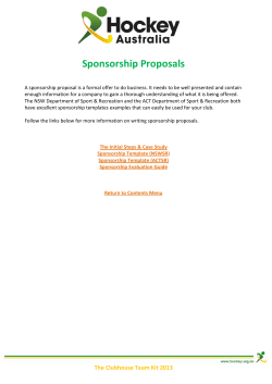 Sponsorship Proposals