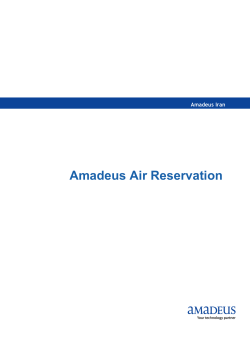 Amadeus Air Reservation