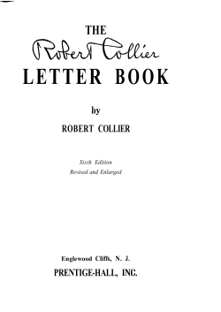 LETTER B O O K THE ROBERT COLLIER