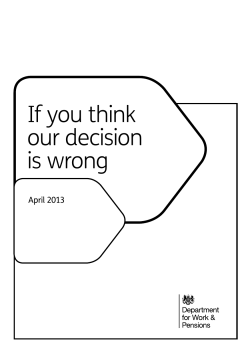 If you think our decision is wrong April 2013