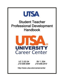 Student Teacher Professional Development Handbook