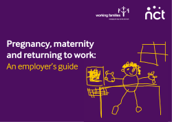 Pregnancy, maternity and returning to work: An employer’s guide
