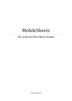 MobileSheets The Android Sheet Music Reader  ©2011 Zubersoft