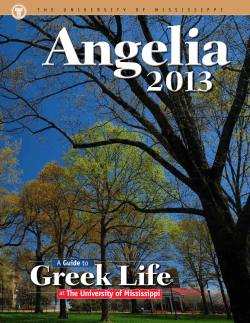 Angelia 2013 Greek Life The University of Mississippi