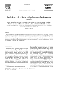 Catalytic growth of single-wall carbon nanotubes from metal particles