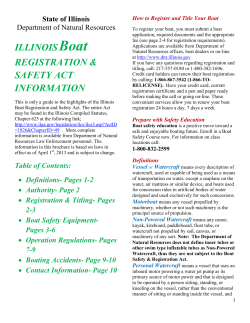 State of Illinois Department of Natural Resources