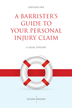A BARRISTER’S GUIDE TO YOUR PERSONAL INJURY CLAIM