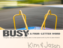 BUSY is a Four-Letter Word