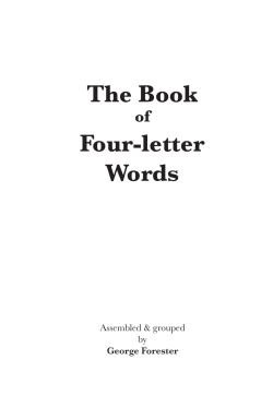 The Book Four-letter Words of