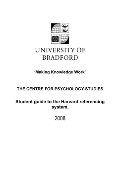 2008  Student guide to the Harvard referencing system.