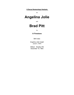 Angelina Jolie Brad Pitt A Firestone A Decoz Numerology Analysis