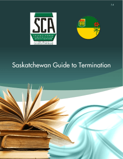 Saskatchewan Guide to Termination 3.4