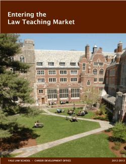 Entering the Law Teaching Market 2012-2013