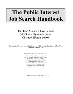 The Public Interest Job Search Handbook  The John Marshall Law School