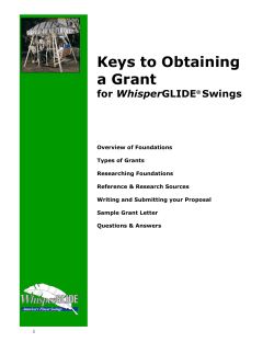 Keys to Obtaining a Grant Whisper Swings