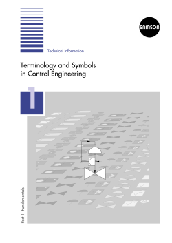1 Terminology and Symbols in Control Engineering Fundamentals