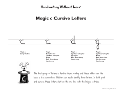 Magic c Cursive Letters