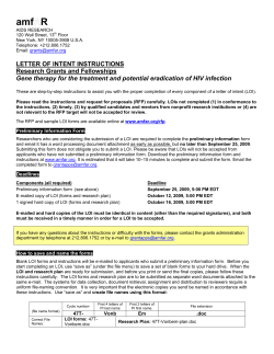 amf R  LETTER OF INTENT INSTRUCTIONS Research Grants and Fellowships