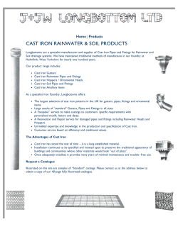 CAST IRON RAINWATER &amp; SOIL PRODUCTS