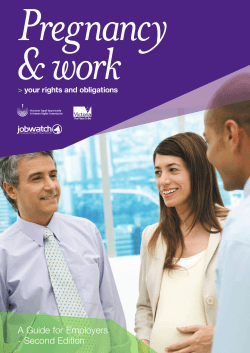 Pregnancy &amp; work A Guide for Employers - Second Edition