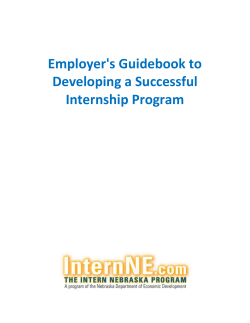 Employer's Guidebook to Developing a Successful Internship Program