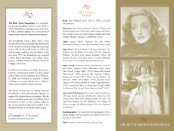 Bette Davis 1908-89 The  Bette  Davis  Foundation