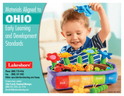 OHIO Materials Aligned to Early Learning and Development
