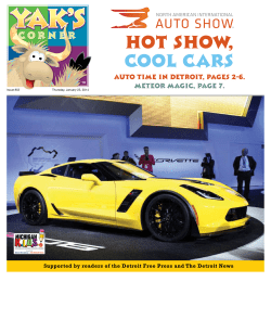 HOT SHOW,  COOL CARs AUTO TIME IN DETROIT, PAGES 2-6.