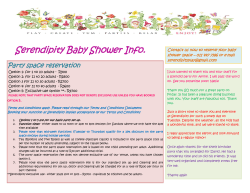 Serendipity Baby Shower Info. Insert Headline Here Party space reservation