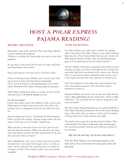 POLAR EXPRESS PAJAMA READING! BEFORE THE EVENT: