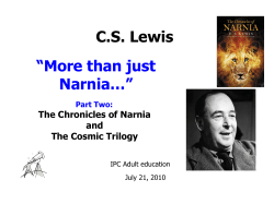 C.S. Lewis “More than just Narnia…”