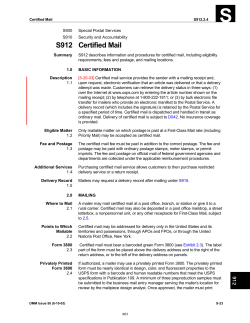 S S912 Certified Mail
