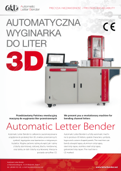 automatyczna wyginarka do liter A