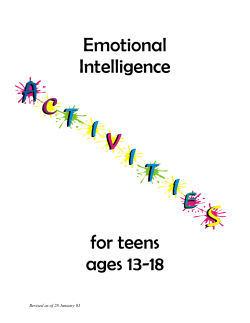 Emotional Intelligence for teens ages 13-18