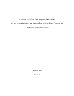 Indonesian and Philippine Scripts and extensions